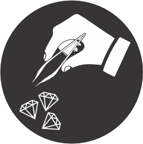 Icon diamond sort